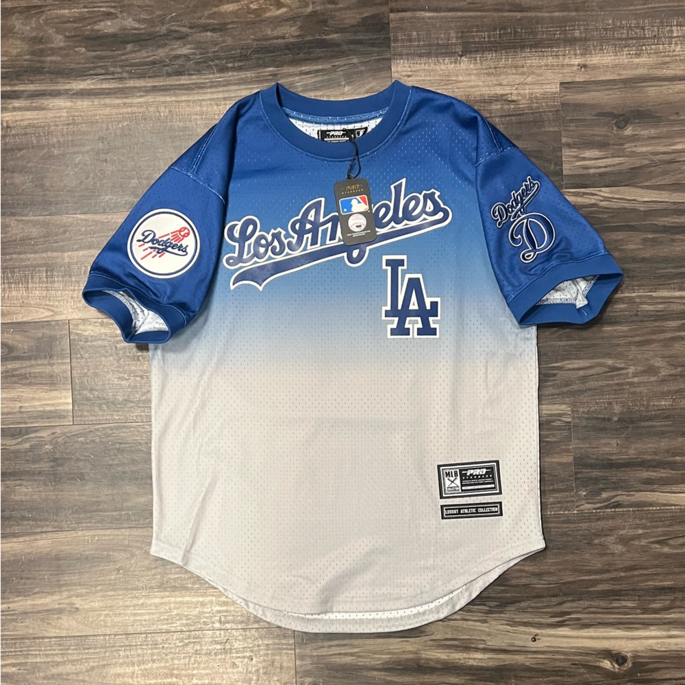 Men’s Pro Standard Authentic Los Angeles Dodgers Blue and Gray Jersey